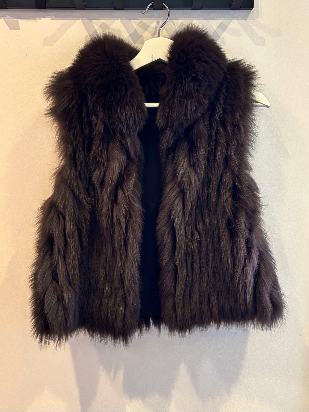 Luxurious Dark Brown Fur Vest